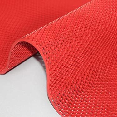 Imagem de Drenagem Tapetes Não Deslizantes, Matl De Piso Comercial Pesado, Tapete De Malha De Malha De Pvc Grossa Para Piscina De Piscina De Banheiro De Cozinha (Size:35.43in/90cm×78.74in/200cm,Color:vermelho)
