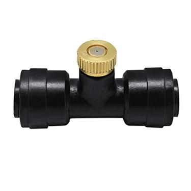 Imagem de Kit de 12 Bicos Nebulização com T s e Plug Latão 1 4 Polegada para Sprayer Resfriamento Jardim Irrigação Rega Umidificação