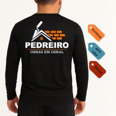 Imagem de Camisa Térmica Uniforme para Pedreiro e Eletricista Masculina Profissi