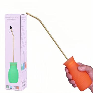 Imagem de DustFlux Espanador de terra de diatomáceas, 230 ml grande, kit de espanador de pó com tubo de cobre longo e funil dobrável, pulverizador de silicone interno e externo aplicador de lâmpada resistente