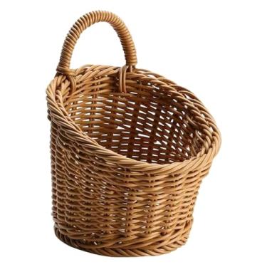 Imagem de Generic Cesto de frutas suspenso para organizar a cozinha, economizando espaço, decorativo e multiuso, em vime, ideal para guardar cebolas, batatas e outros, M