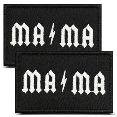 Imagem de 2 peças Mama Lightning Funny Tactical Moral Meme Sayings Patch para mamãe, aplique bordado com gancho e laço para roupas, uniforme, mochilas, chapéus, bolsas, colete/arnês de cachorro
