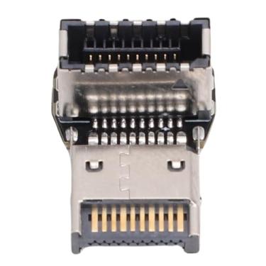 Imagem de aqxreight Adaptador de Placa-mãE de Computador Tipo E Compact USB3.1 10G Type E Conexão Eficiente de Cotovelo de Direção de 90 Graus para Estação de Trabalho ou Configuração de Jogos (PH76EE-B)