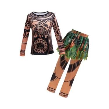 Imagem de Conjunto De Fantasia Maui Moana Para Meninos, Camisa De Manga Longa Co