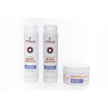 Imagem de Kit Anny Cósmeticos Shampoo+ Condicionador + Máscara Blond Platinum - 