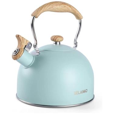 Imagem de Chaleira de Chá 2. em Aço Inoxidável com Apito, Turquesa, BELANKO BE 2.5L TE, Azul