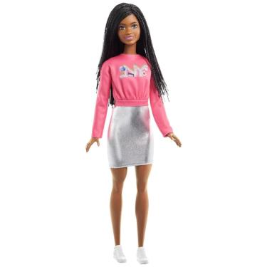 Imagem de Boneca Barbie It Takes Two, Brooklyn com Cabelo Trançado, Camisa Rosa Nyc, Multicolorida