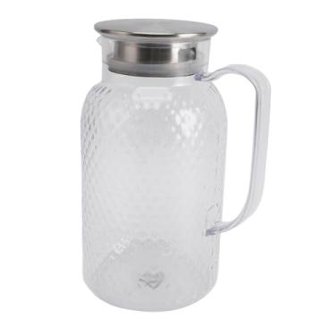Imagem de YOUTHINK Jarra de água Com Tampa, Chaleira Acrílica Transparente para Bebidas Frias, Capacidade de 1500ml para chá Gelado, Limonada ou Leite (Estilo 3)