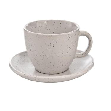 Imagem de Conjunto de Xícaras Com Pires Odessa 210ml 8 Peças Cerâmica