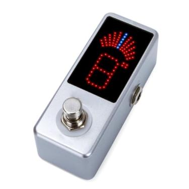 Imagem de Pedal afinador de guitarra cromático com indicador de afinação de alta precisão - True Bypass para guitarra elétrica e baixo