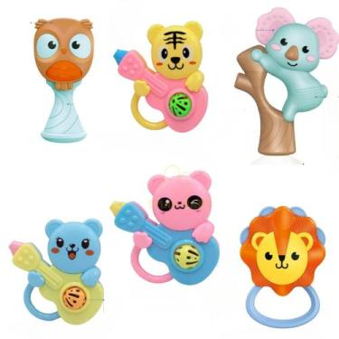 Imagem de Brinquedo De Bebê Chocalhos Urso, Zebra KitStar , Kit 1