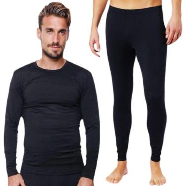 Imagem de Conjunto Camiseta Calça Segunda Pele Térmica Masculina 89 - IRON, Pret