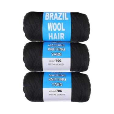 Imagem de Extensões De Cabelo Sintético Preto Natural Africano, Tranças Jumbo De