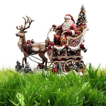 Imagem de Estaca de quintal do Papai Noel, estacas decorativas para jardim - Arte de quintal em acrílico 2D do Papai Noel,Estacas decorativas de renas, decoração de gramado de férias para cercas, paisagem