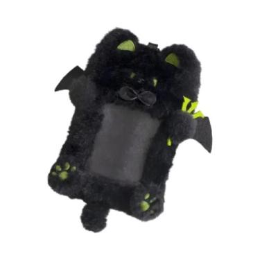 Imagem de Estojo Multifuncional De Pelúcia Para Photocard Com Coelho De Orelhas 