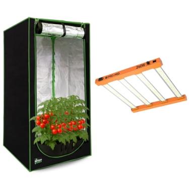 Imagem de Kit de Cultivo Grow Estufa Tenda 100x100x200cm Cultivo Indoor, LED Grow Quantum Bar 240W Painel Lâmpada Chips Samsung LM283B Quantum Board Qb Original Master Plants