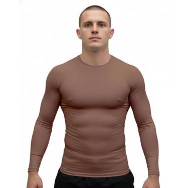 Imagem de Rashguard Manga Longa Skin Jiu Jitsu Keiko Marrom G