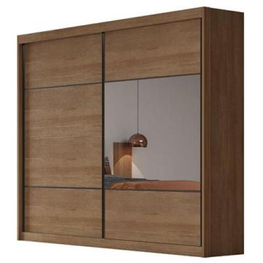 Imagem de Guarda Roupa Casal Belmonte 2 Portas 8 Gavetas Cumaru 23 com Espelho  