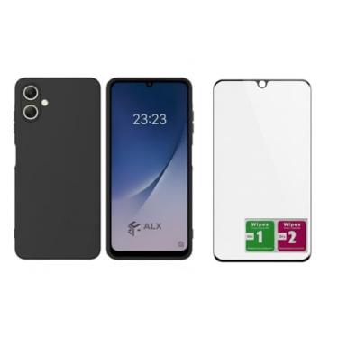 Imagem de Kit Capa Aveludada Preta Galaxy A06 com Película Privacidade ou Cerâmica (Película Cerâmica)