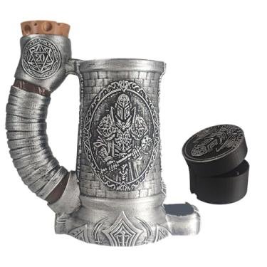 Imagem de TCGADVN Conjunto de caneca DND com torre de dados, copo de dados DnD com armazenamento, suporte para bebidas 12/473 ml, acessórios DND para jogadores, melhor presente para amantes de jogos RPG (Divine