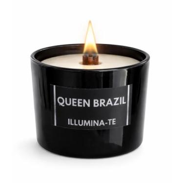 Imagem de VANILLA - Vela Aromática Perfumada Queen Brazil Illumina-te, Cera de Coco Natural, Pavio de Madeira, Aroma VANILLA, Vidro Transparente