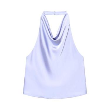 Imagem de Top Sexy Feminino Sem Mangas E Costas Descobertas TFMLN, Camiseta De P