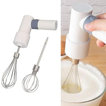 Imagem de Mixer Elétrico de Mão Sem Fio Recarregável Bateria 2000mAh Aço Inoxidável para Mistura Rápida Doméstica Café Latte Chocolate Quente