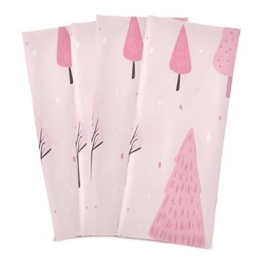 Imagem de xigua Conjunto de 4 panos de prato de cozinha de árvores de Natal, toalhas de cozinha macias e altamente absorventes de secagem rápida para limpeza de pratos e limpeza manual, 71 x 45 cm