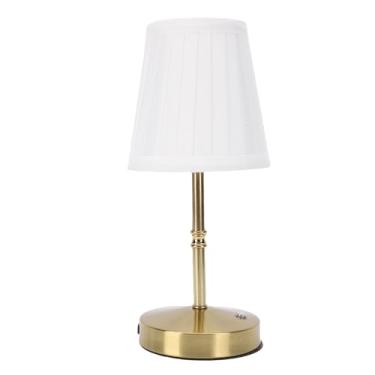 Imagem de Hyuduo Abajur LED Sem Fio, Luz Noturna Regulável Com Controle de Toque Recarregável USB e Abajur de Tecido, de Cabeceira Com Bateria de 1800mAh para Quarto e Escritório