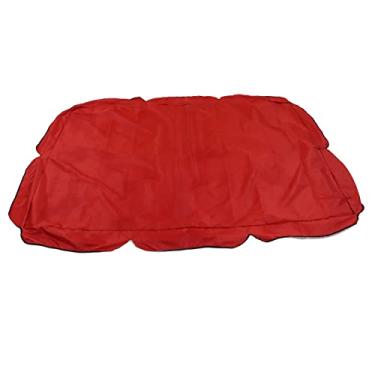 Imagem de Dossel de balanço ao ar livre revestido de prata pano oxford à prova d'água cobertura superior para cadeira de balanço para jardim acessório para proteção solar à prova de UV (Vermelha)