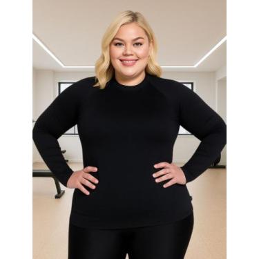 Imagem de Camisa Plus Size Térmica Segunda Pele Blusa Proteção Solar UV 50+ Acad