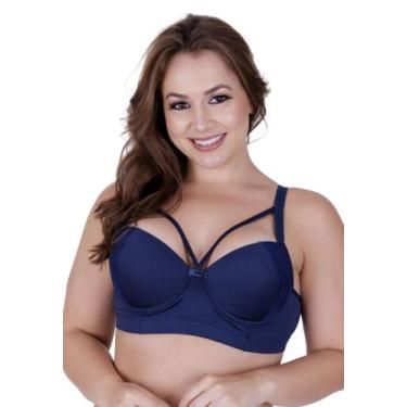 Imagem de Sutiã Plus Size Reforçado Tiras Sustentação - c9 SUTIÃ STRAPPY - BELLA