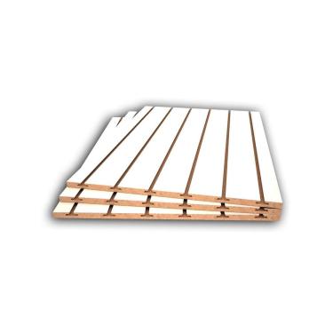 Imagem de Kit 3 Painéis Canelado Branco 90X60Cm Mdf 18Mm