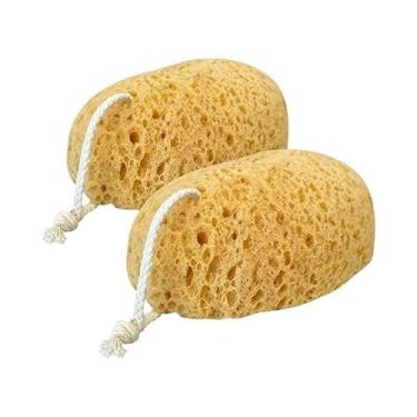 Imagem de Esponja De Banho De Algas Marinhas Naturais Com Textura De Favo De Mel
