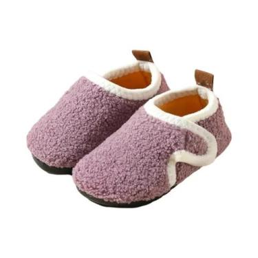 Imagem de Pantufas De Algodão Para Crianças, Calçados Quentes E Macios Para Uso 
