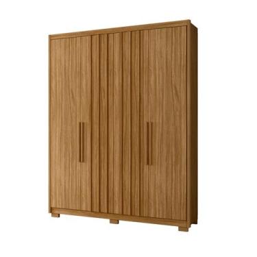 Imagem de Guarda Roupa Roupeiro Quarto California 4 Portas Freijo - Moval