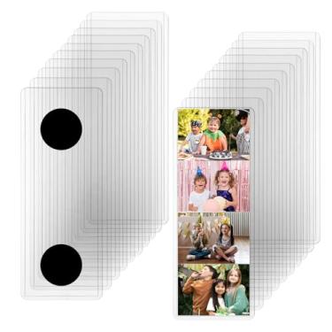 Imagem de Rainmae 20 películas protetoras de cabine fotográfica, suporte magnético de 5 x 15 cm para geladeira, porta-fotos, molduras magnéticas para parede, mesa, decoração de casa