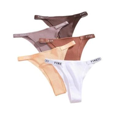 Imagem de Conjunto De Lingerie Sexy Feminina Em Algodão Com Calcinhas De Cintura