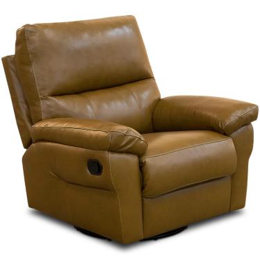 Imagem de Poltrona do Papai Reclinável Elétrica e Giratória Oliver D06 Couríssimo Whisky - Lyam Decor