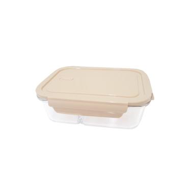 Imagem de Pote de Vidro Borosilicato Divisoria Tampa Hermetica Nude 1L