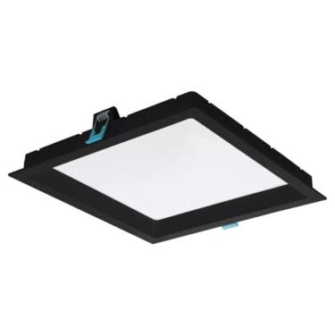 Imagem de Painel Led Embutir Quadrado Recuado 24w 3000k Preto Stella