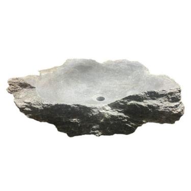 Imagem de Cuba Pia Lavabo Sobrepor De Pedra Sabao Rústica