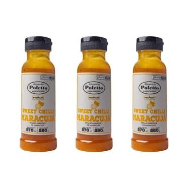 Imagem de Kit 3 - Molhos Sweet Chilli MARACUJÁ 280g Poletto