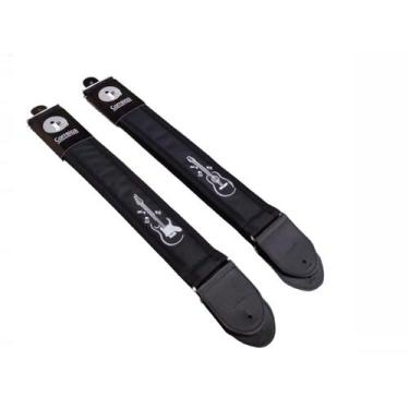 Imagem de Correia Luxo Violao Guitarra Contra Baixo Acolchoada Bordada JPG - JPG