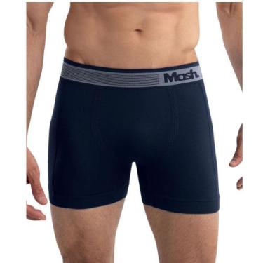 Imagem de Cueca Boxer Mash Microfibra Sem Costura Adulto 710.01, Azul marinho, G