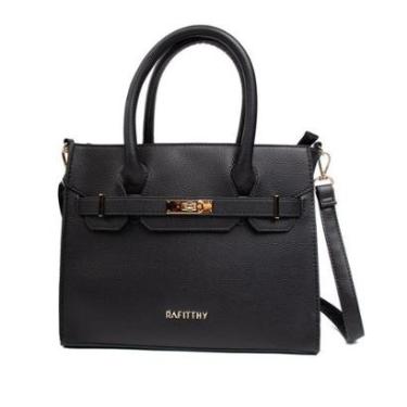 Imagem de Bolsa Feminina Rafitthy Tote Média Preto-Feminino