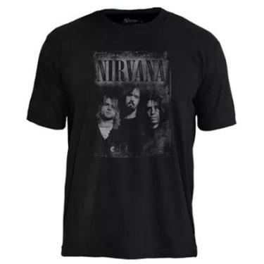 Imagem de Camiseta de Banda Nirvana em Algodão Manga Curta Gola Redonda-Unissex