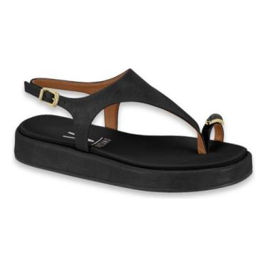 Imagem de Sandália Vizzano Rasteira Feminina Plataforma Tira Dedo Conforto -, Pr