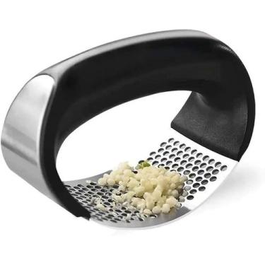Imagem de Amassador Triturador Alho Aço Inox Manual Com Pressão Garlic Cozinha R