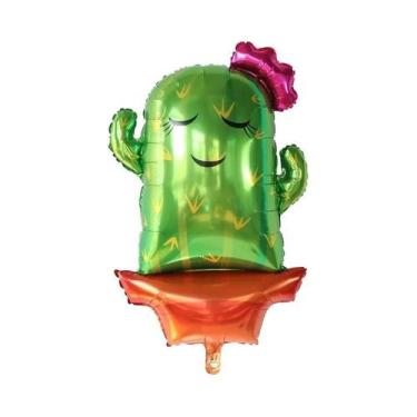 Imagem de Balões De Folha De Cacto 3 Peças Desenho Animado Decorações Para Festa